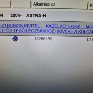 Opel Astra H műszerfal kábelköteg