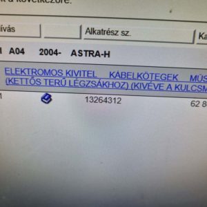 Opel Astra H műszerfal kábelköteg