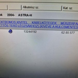 Opel Astra H műszerfal kábelköteg