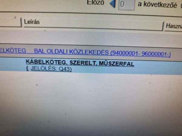 Opel Corsa D műszerfal kábelköteg