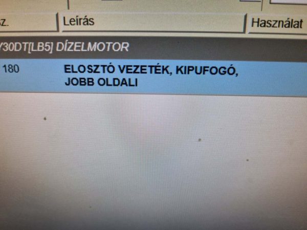 Opel Vectra C kipufogó leömlő jobb (motorkód: Y30DT)