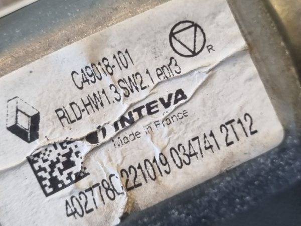 RENAULT MEGANE IV Bal hátsó Ablakemelő Szerkezet (Elektromos)