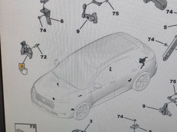 DS DS 7 Jobb első Karosszéria Magasság Érzékelő