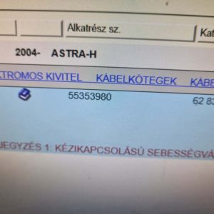 Opel Astra H motor kábelköteg