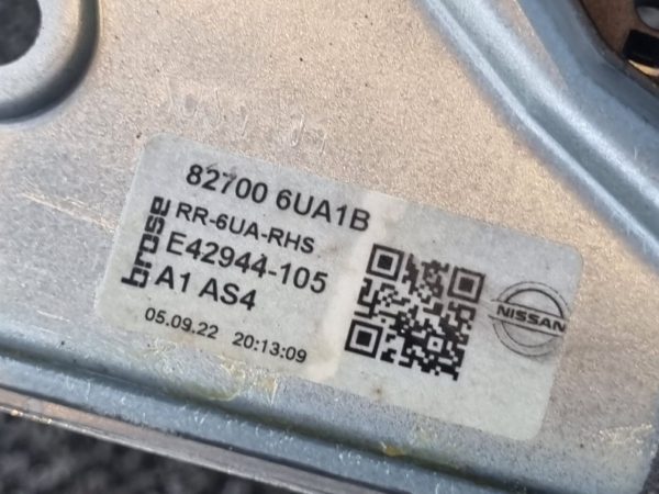 NISSAN QASHQAI III (J12) Jobb hátsó Ablakemelő Szerkezet (Elektromos)