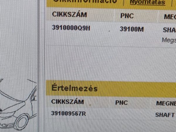 NISSAN QASHQAI III (J12) Jobb Féltengely (Motorkód: HR13DDT)